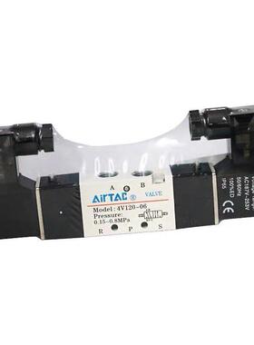 亚德客电磁阀4v220-08/4v120-06/4v320-10/4v420-15双头电磁阀