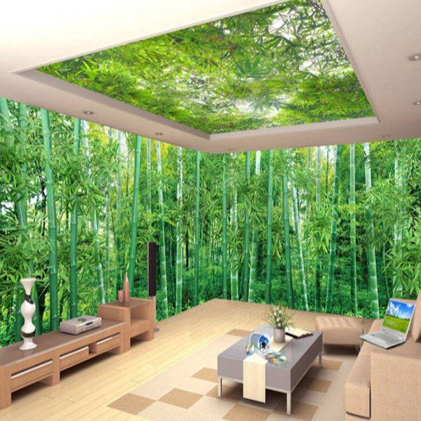 5D立体竹林竹子田园风景壁纸电视背景墙客厅卧室无缝影视墙纸壁画,家装主材,无纺布墙纸,淘宝优惠券,粉丝福利购,淘宝优惠卷
