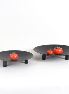 现代新中式圆形托房盘软摆件样板售楼处装饰品搭配艺果盘摆MC-TY-