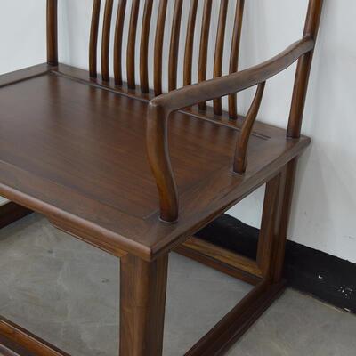 W7新中式主人木椅茶椅榆木禅椅老泡FUA茶椅实木围椅休闲椅简约椅