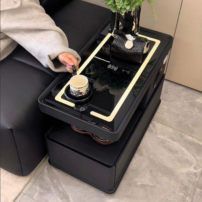 可移动茶几小户型现代简约边柜轻奢客厅意式极简新款沙发边几推车