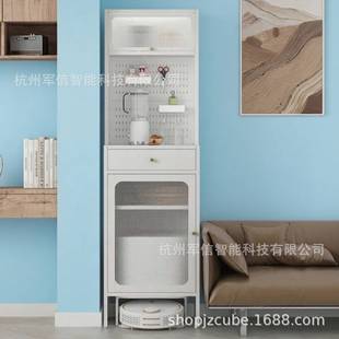 扫地机器人置物架客厅茶水收纳柜桌面收纳架餐边柜落地厨房柜多层