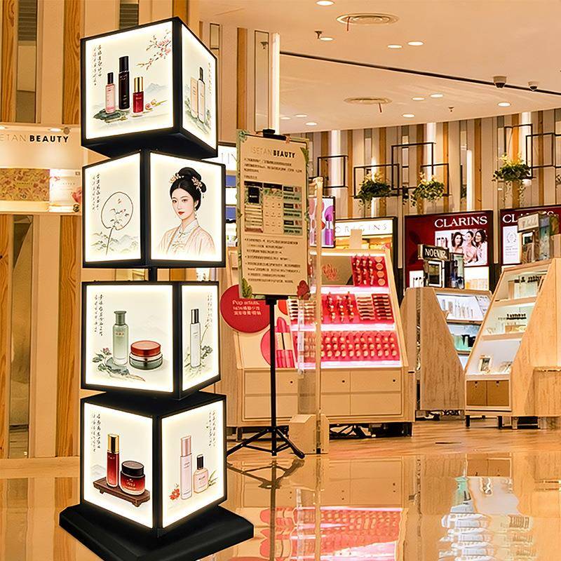 ED旋转灯L箱餐店落四层菜单地415式广告饮牌实体店户外展示防水招