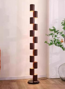 高山流11233水别墅落地灯厅师日式建墅筑民宿设计客别艺术胡桃木