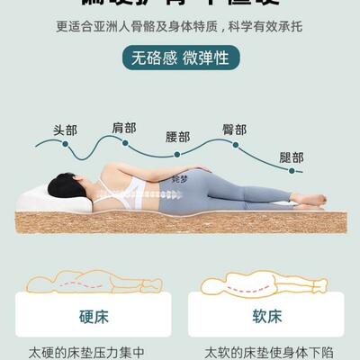 天椰棕床垫硬垫子家ZKW用卧室偏硬棕护腰米护脊然榈厘床垫租房专