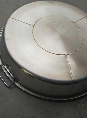 海HDT大咖盘带把龙圆形龙宴虾盛批龙虾盘子商用不锈钢鲜盘子小虾