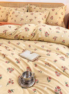 202AY-TJ2025新款冬季加厚全棉磨床舍上件四套否10学0纯棉田园生