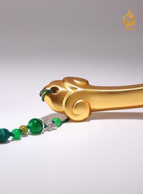 ZV铜摆57件如意手把饰件铜工艺品书房桌面中式F76757JM品祝寿