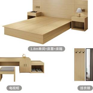 昆明酒店家具标间全套宾馆床民宿公寓单双人床出租房床专用床