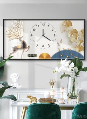 餐厅装饰款钟表万年历20箱25新客厅壁画BQK10-1B饭厅餐桌挂钟画配