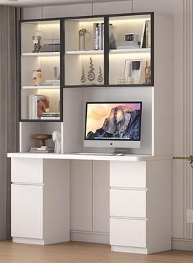 实木书桌FWR书架组合简电脑桌一书柜体儿童卧约室轻奢家学习用写