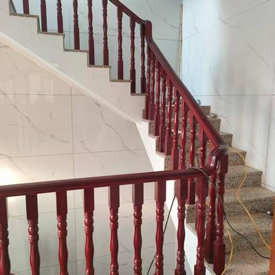 厂家直供榉木实EBY走木楼梯扶别墅轻奢廊户手外护栏扶手台阳栏杆