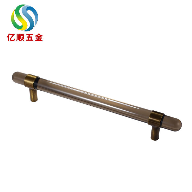 现代轻奢灰亚克力加长柜门拉手