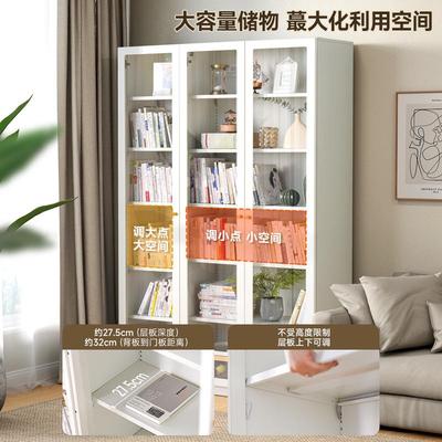 客玻璃门YD-JLS书柜储钢制防尘书架带亚克力铁艺柜家用门厅展示物