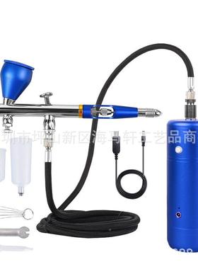 亚黑色马逊热ea自b销动停启充电式电动小喷笔气泵套装模型y喷漆上