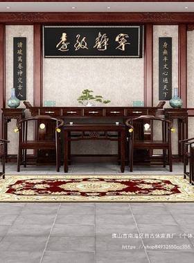 新具中式实中堂六件套木条案RSE桌四件套堂屋八仙农村大厅堂屋家