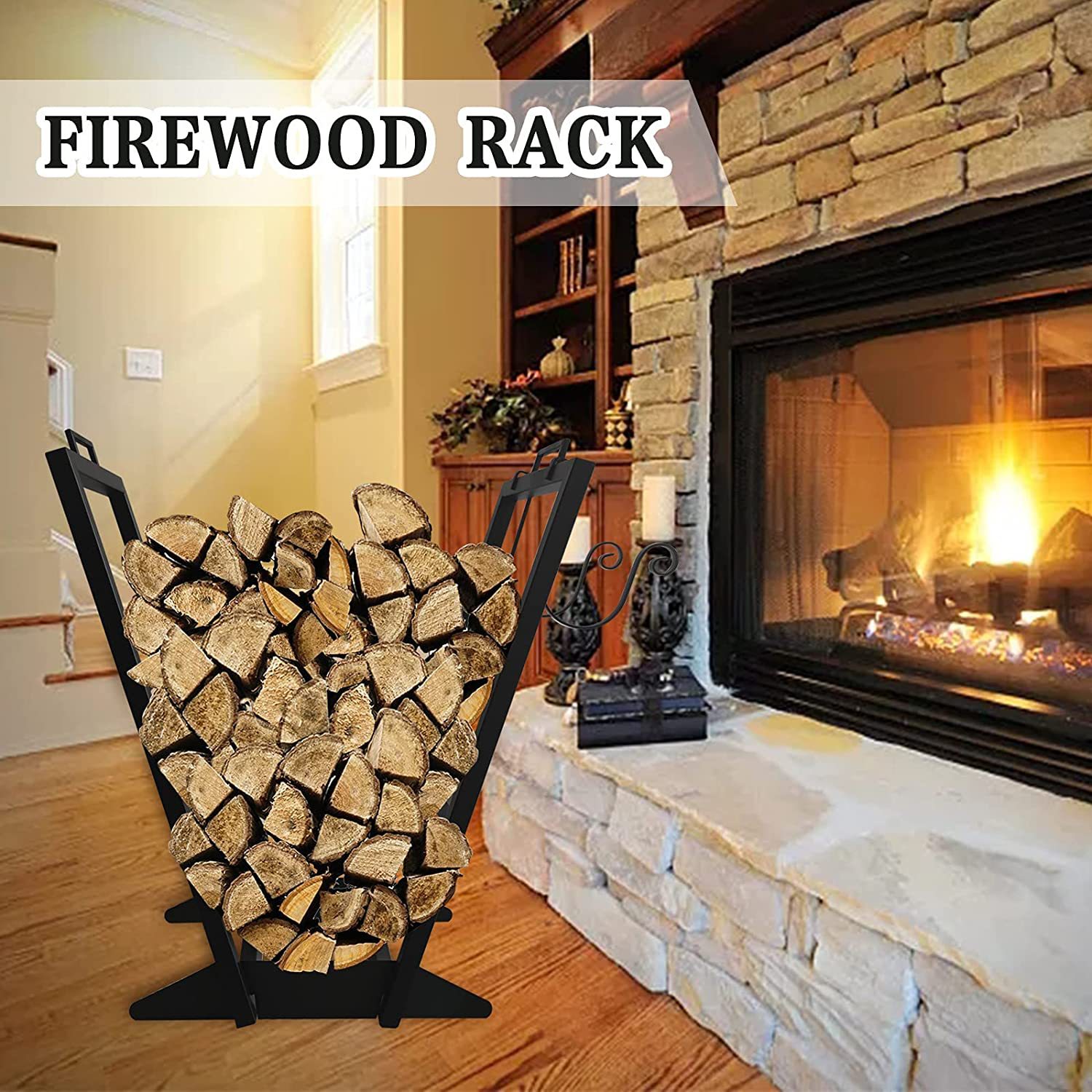 厂家直供铁艺木头收纳架柴火架木柴支撑架木材堆放架置物架支架