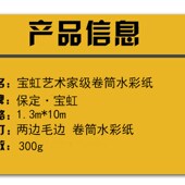 适合大幅作画 300g 宝虹艺术家级全开水彩纸 全棉浆水彩纸卷筒装