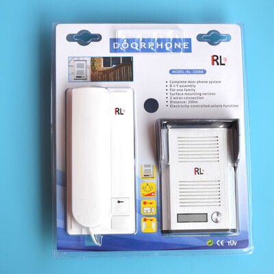 柔乐有线对讲门铃/带开锁功能/对讲电话机门铃/RL-3206B对讲电话