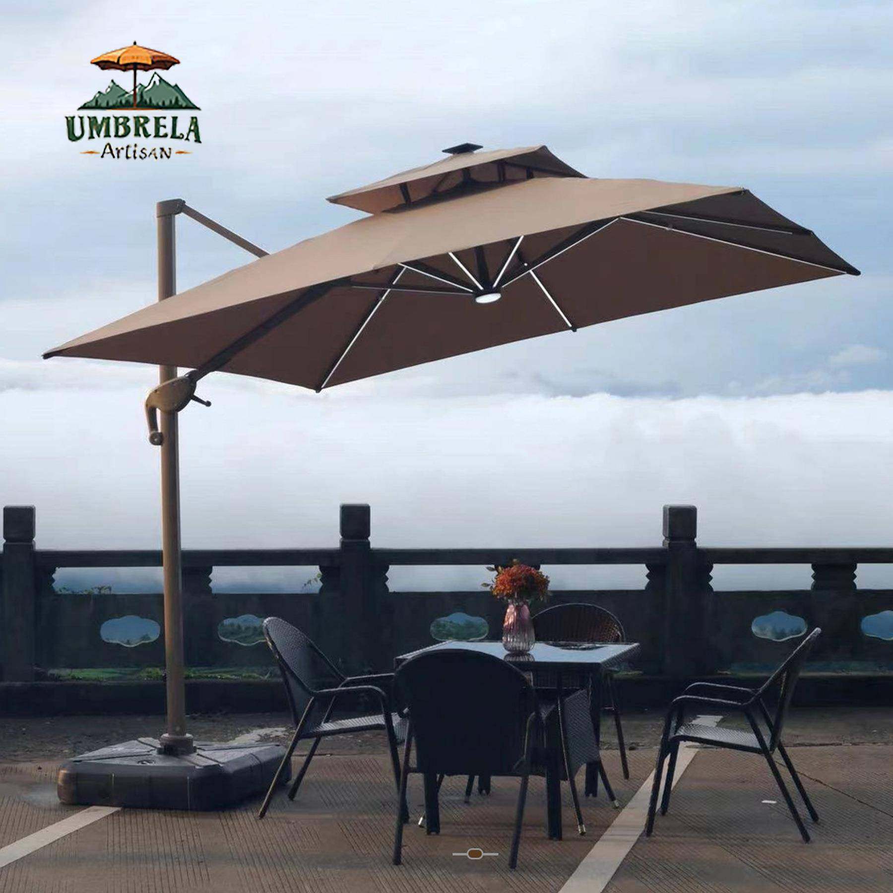 遮阳伞户外休闲罗马伞庭院花园露营阳台带灯土豪金罗马伞,纺织面料/辅料/配套,纺织机械配件,淘宝优惠券,粉丝福利购,淘宝优惠卷