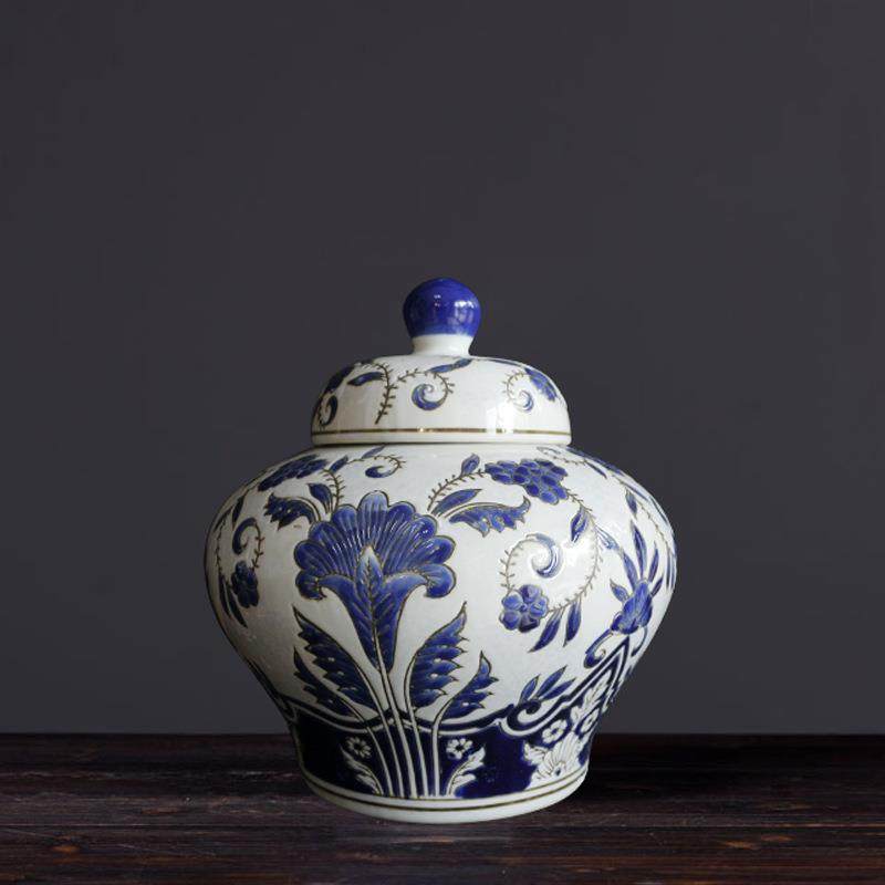 陶瓷器青花瓷储物罐手工陶罐摆件客厅插花博古架装饰品花瓶,机械设备,其他机械设备,淘宝优惠券,粉丝福利购,淘宝优惠卷