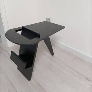 北欧实木置物杂志书架千纸鹤简约沙发边几个性创意异形民宿床头桌