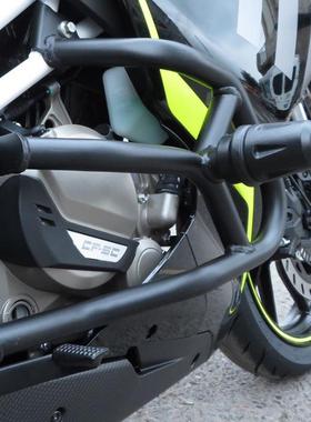 适用于新款春风250SR加大保险杠改装配件加粗前护杠防摔杆防摔胶