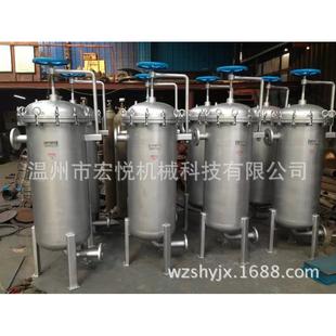 不锈钢袋式过滤器单袋多水处理大流量过滤器井水河水泥沙过滤立式