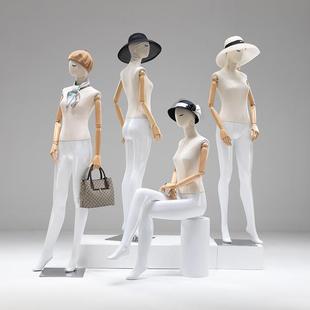 高档服装店模特道具女全身包布韩版女装店橱窗展示架假人体模特架