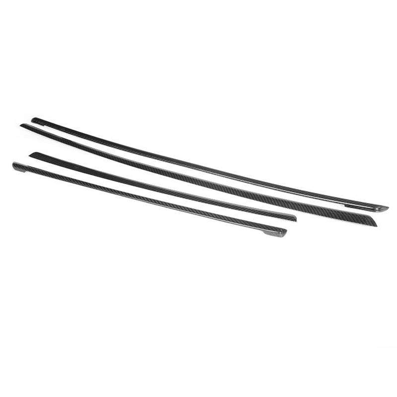 适用宝马改装BMW新款3系F30F35长轴碳纤维车门饰条车内饰条