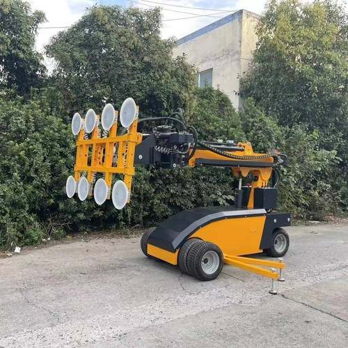 800kg电动玻璃吸盘车真空升降吸吊机幕墙玻璃安装搬运车电动旋转