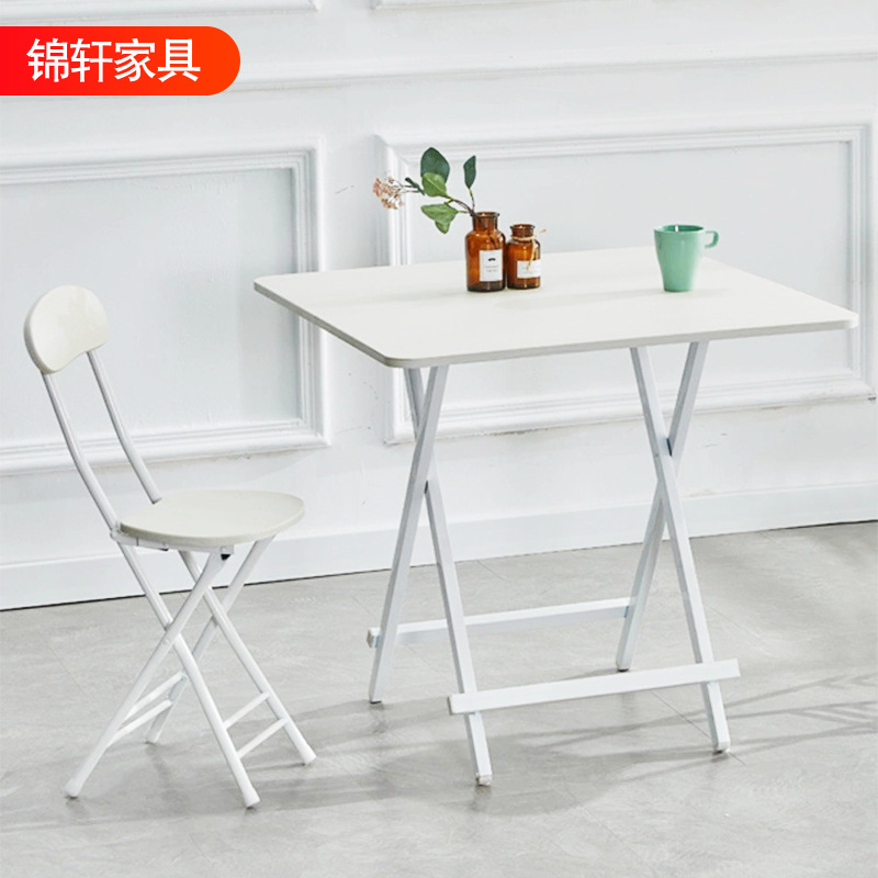 折叠桌家用餐桌简易电脑桌宿舍桌可对折手提桌户外摆摊折叠方桌