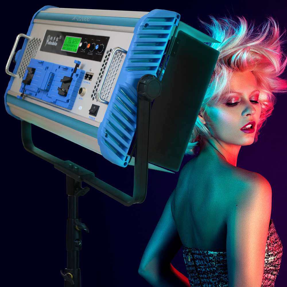 影多宝A-2200C摄影棚影视灯光 演播室LED摄影灯具 补光灯摄影器材