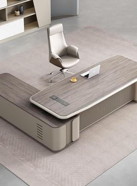 老板桌约大代办公桌椅组合43682高端大气简轻奢老板台办现公室家