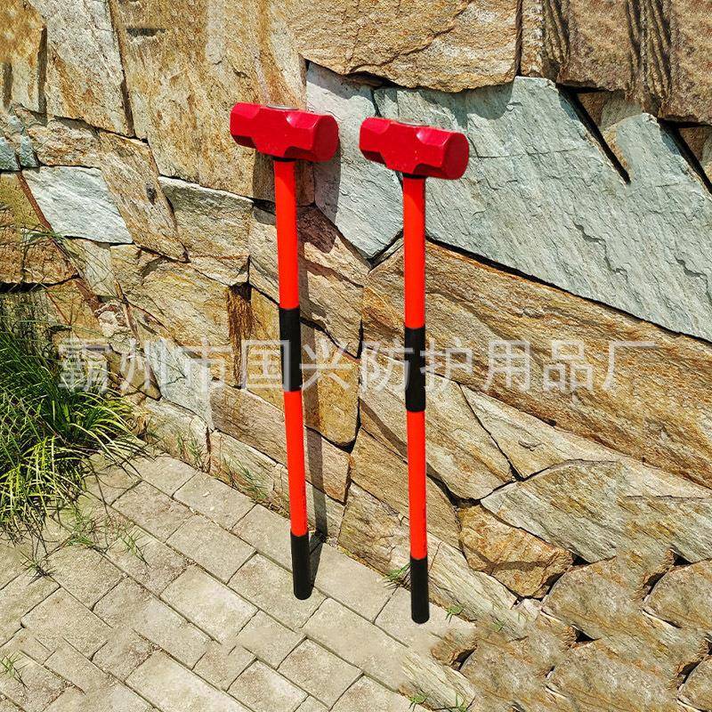 施工锤头8柄磅大锤37102锤头锤12磅子八锤带柄角八边形破拆锤