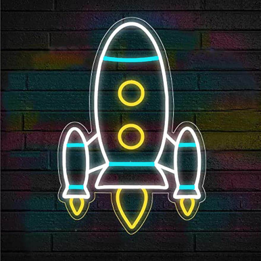 太空人外星人神舟号发卧室墙挂件E星球射LDDXT摆发光灯牌霓虹灯