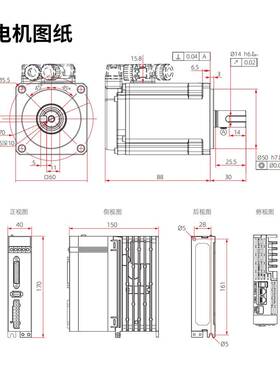 厂家直销40W交流伺服服电0机套交流220装V功率4JSS00W高转速伺电