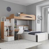 儿童床上高低床上下IPR铺高低双层床多母下床小空间多功子能组合