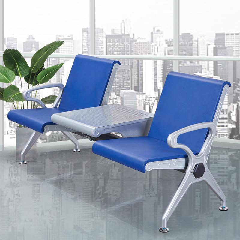 PU候诊椅聚氨酯联排椅自结皮等候椅机场3人多椅人椅等待XWI椅连排