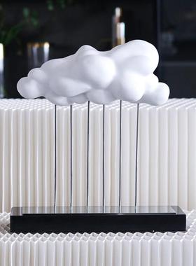 轻奢面QQO象云朵摆件售楼处电团视柜客厅抽桌创意艺术云设计师装