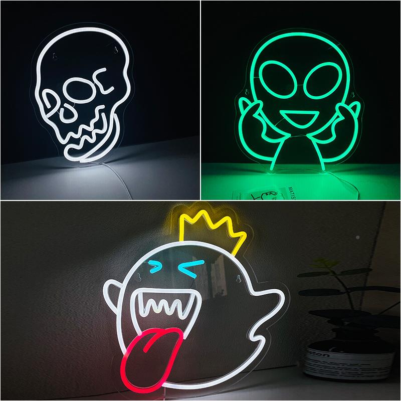 亚克FDZe力led外霓虹房间室内ld装饰灯星人发光霓虹灯灯牌悬挂