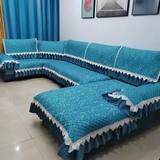 沙发套装全LBE套u型沙发垫左7右贵妃11米件套沙发垫新3米款～4麦