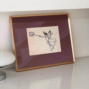 现代简古约美复客室厅装 画 饰画可爱插画儿童房ILG卧挂式