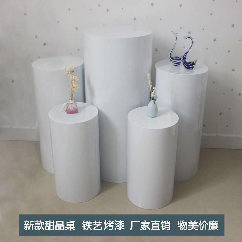 新款婚庆道具 铁艺喷漆甜品桌五件套 迎宾区装饰摆件 仪式亭花桌