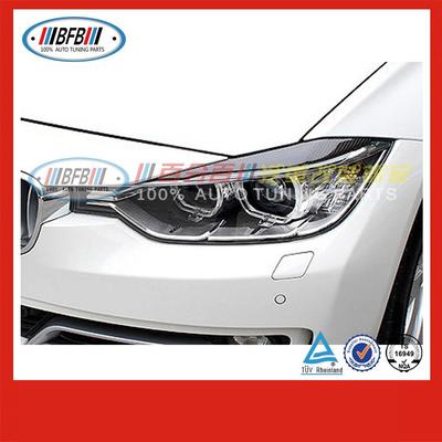 适用于宝马新3系碳纤维灯眉新3系改装f30f35320li大灯装饰贴