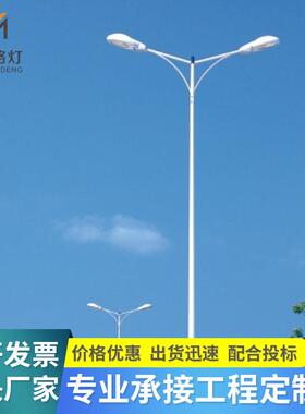 led市政双臂路灯6米8米10米12米城市道路灯双头高速公路灯