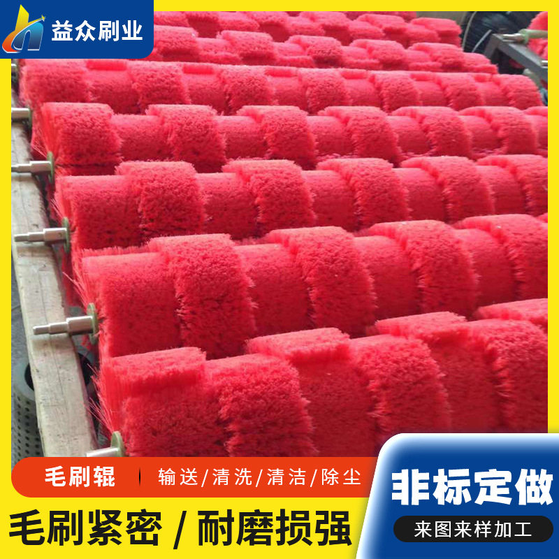 厂家生产工业除尘尼龙丝毛刷辊工业毛刷清洗机毛刷辊除尘毛刷