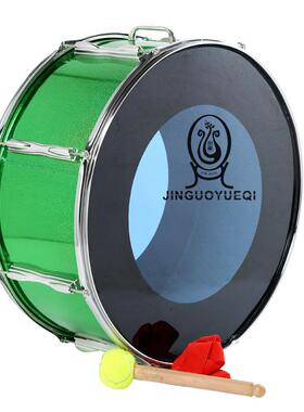 金果乐器绿色双音大军鼓22英寸大队鼓军鼓乐器乐队鼓乐器军鼓