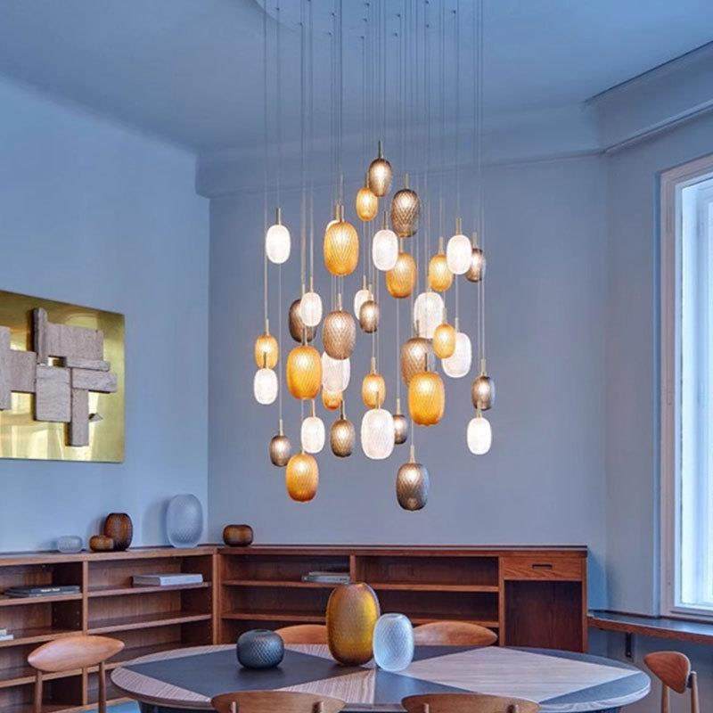 轻奢米兰展菠萝头玻璃小吊灯床头设计师北欧现代简约餐厅吧台楼梯,纺织面料/辅料/配套,纺织机械配件,淘宝优惠券,粉丝福利购,淘宝优惠卷