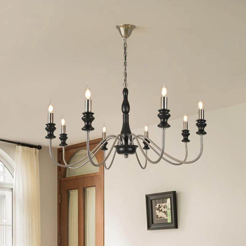 美式中古风吊灯法式复古客厅大气洋房乡村楼梯间书房卧室蜡烛灯具,收纳整理,烫衣板及配件,淘宝优惠券,粉丝福利购,淘宝优惠卷
